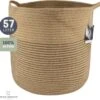 Bestseller #1 Opbergmand Van Sophie Nordinn® - Mand Goteborg (Jute Groot) - Wasmand - Waszak - 57 L -Thuisopslag 1200x1167 8