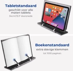 Soothe 7-Traps Verstelbare Boekenstandaard – Kookboekstandaard – Boekenhouder – Tablethouder – Documentenhouder – Zwart Metaal 14 Soothe 7-Traps Verstelbare Boekenstandaard – Kookboekstandaard – Boekenhouder – Tablethouder – Documentenhouder – Zwart Metaal -Thuisopslag 1200x1171 10