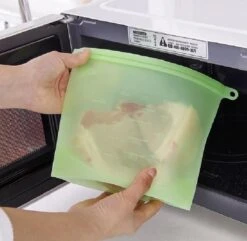 Siliconen Vershoudzakken | Bewaarzakken | Diepvrieszakken | Herbruikbaar | Lekvrij | Set 4-Stuks 1000ml | Vries & Hitte Bestendig | 4 Kleuren -Thuisopslag 1200x1172