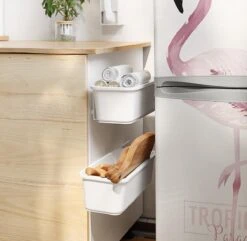 Melili Keukenkastorganizer - Schuiflade Keukenkast -Schuifkast - Ladekast - Keuken Organizer - Schuifkast Mand - Organizer Lade - Keukenhulpjes - 2 Stuk -wit -Thuisopslag 1200x1173 2