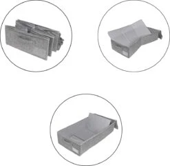 Bed Organizer Met Verharde Bodem - 2 Stuks - Ruime Opbergzakken Voor Kleding En Dekbedden - Grijs - Opbergtassen Voor Onder Je Bed -Thuisopslag 1200x1173 3