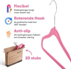 ACAZA 20 Stuks Kinder Kledinghangers Met Fluwelen Bekleding - Kledinghangers Voor Kindjes Of Babies - Roze 12 ACAZA 20 Stuks Kinder Kledinghangers Met Fluwelen Bekleding - Kledinghangers Voor Kindjes Of Babies - Roze -Thuisopslag 1200x1173 4