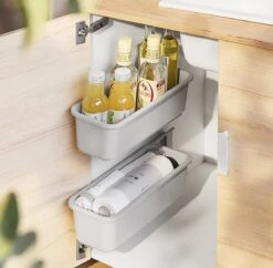 Melili Keukenkastorganizer - Schuiflade Keukenkast -Schuifkast - Ladekast - Keuken Organizer - Schuifkast Mand - Organizer Lade - Keukenhulpjes - 2 Stuk -wit -Thuisopslag 1200x1174 2