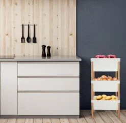 Tobeyz - Organizers 3 Vakken 80cm - Opberg Kratten - Stapelkratten - Stapelbare Manden - Bakken Om Spullen In Op Te Bergen - Wit -Thuisopslag 1200x1174 4