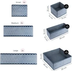 LifeGoods Lade Organizer Kast En Badkamer - 8 Stuks - Multi-inzetbaar - S/M/L - Grijs En Zwart Print 22 LifeGoods Lade Organizer Kast En Badkamer - 8 Stuks - Multi-inzetbaar - S/M/L - Grijs En Zwart Print -Thuisopslag 1200x1177 1