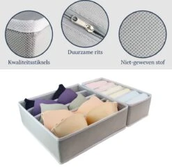 Ondergoed Lade Organizer (Set Van 4) - Kleding Opbergbox - Opbergsysteem Voor BH / Sokken / Stropdas / Lingerie / Babykleding - Kast Verdeler En Opberger / Opbergdoos / Opbergbox 15 Ondergoed Lade Organizer (Set Van 4) - Kleding Opbergbox - Opbergsysteem Voor BH / Sokken / Stropdas / Lingerie / Babykleding - Kast Verdeler En Opberger / Opbergdoos / Opbergbox -Thuisopslag 1200x1177 2
