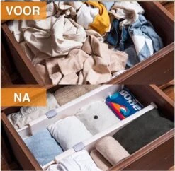 Merkloos Verstelbare Lade Verdeler Voor Keuken / Slaapkamer / Kantoor – Organizer Set Van 1 Stuks - Uitschuifbaar Van Minimaal 37,5 Tot 53,5 Cm - Kunststof Ladeverdeler – Drawer – Bestek Organizer – Drawer Organizer – Lade Organizer - Ladeverdeler Verstelbaar -Thuisopslag 1200x1177