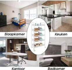 Buxibo Opbergrek 5 Laags Op Wieltjes Met Open Vakken - Opberg Rek Organizer Voor Keuken / Badkamer - Nisrek - Verrijdbare Ruimtebesparende Opbergkast Keuken / Badkamer Kast - Opbergrekje Met Wielen - Wit 10 Buxibo Opbergrek 5 Laags Op Wieltjes Met Open Vakken - Opberg Rek Organizer Voor Keuken / Badkamer - Nisrek - Verrijdbare Ruimtebesparende Opbergkast Keuken / Badkamer Kast - Opbergrekje Met Wielen - Wit -Thuisopslag 1200x1178 14