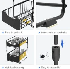 BOTC Organizer - Gootsteenkast Organizer - Opbergrek - Aanrecht Organiser – Keuken Organizers - Tweelaags – Metaal – Antislip 18 BOTC Organizer - Gootsteenkast Organizer - Opbergrek - Aanrecht Organiser – Keuken Organizers - Tweelaags – Metaal – Antislip -Thuisopslag 1200x1178 5