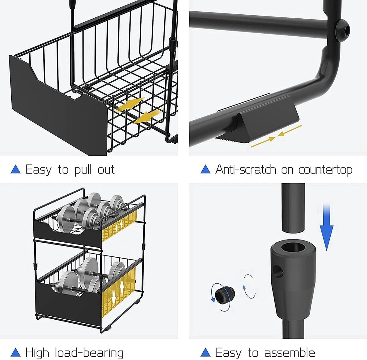 BOTC Organizer - Gootsteenkast Organizer - Opbergrek - Aanrecht Organiser – Keuken Organizers - Tweelaags – Metaal – Antislip 7 BOTC Organizer - Gootsteenkast Organizer - Opbergrek - Aanrecht Organiser – Keuken Organizers - Tweelaags – Metaal – Antislip - Afbeelding 5