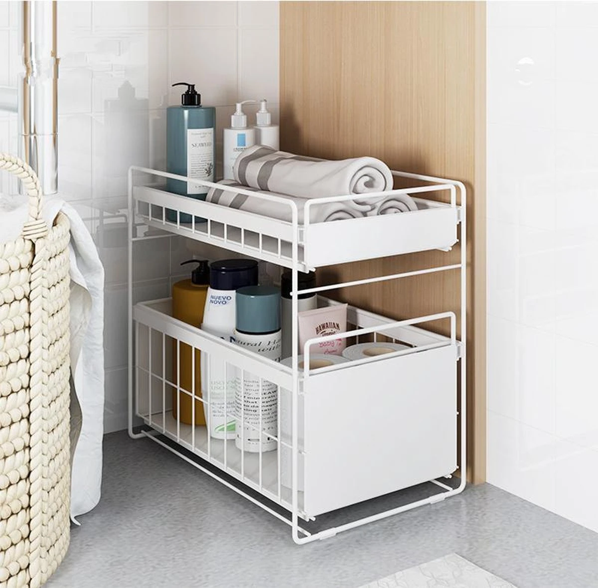 Doogo® Organizer - Gootsteenkast Organizer - Bureau Organizer - Kast Organizer - Ladekastje- Opbergrek - Badkamer Organizer - Wit 6 Doogo® Organizer - Gootsteenkast Organizer - Bureau Organizer - Kast Organizer - Ladekastje- Opbergrek - Badkamer Organizer - Wit - Afbeelding 4