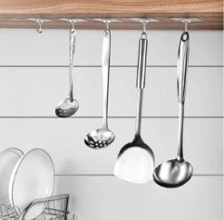 Merkloos 2x Transparante Ophanghaken - Wandhaken - Badkamerhaken - Keukenhaken - Ophanghaakjes - Plastic / RVS - Zelfklevende Ophanghaken - Kledinghaken - Zelfklevende Haken -Thuisopslag 1200x1181 5