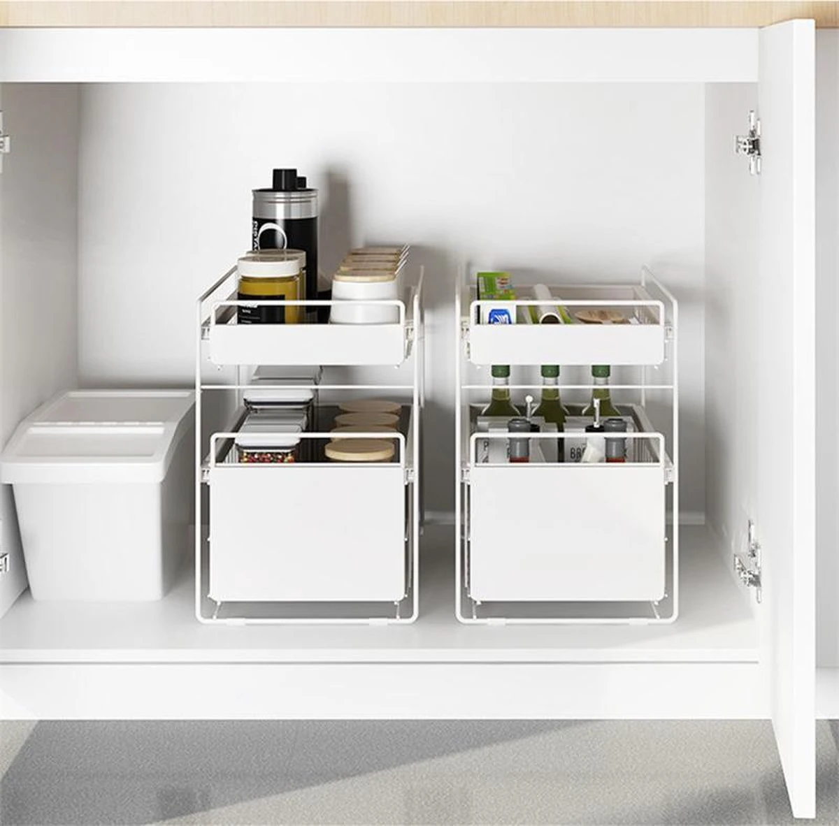 Doogo® Organizer - Gootsteenkast Organizer - Bureau Organizer - Kast Organizer - Ladekastje- Opbergrek - Badkamer Organizer - Wit 7 Doogo® Organizer - Gootsteenkast Organizer - Bureau Organizer - Kast Organizer - Ladekastje- Opbergrek - Badkamer Organizer - Wit - Afbeelding 5