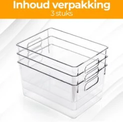 Stosh Koelkast Organizer - Opbergbox - Lade Organizer - Keuken Organizers - Opbergdoos - Koelkast Bakjes - Transparant - 3 Stuks -Thuisopslag 1200x1183 2