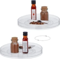 Relaxdays Draaiplateau Rond - 30 Cm - Draaischijf - Organizer Koelkast - Keuken Opberger -Thuisopslag 1200x1183 3