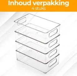 Stosh Koelkast Organizer - Opbergbox - Lade Organizer - Keuken Organizers - Opbergdoos - Koelkast Bakjes - Transparant - 4 Stuks -Thuisopslag 1200x1183 6