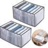 Merkloos Kleding Broeken Organizer Set Van 2 - Jeans Lade Organizer Opbergbox Kast Kledingkast- Broekhanger Ruimtebesparende Kledinghangers -Thuisopslag 1200x1183 9