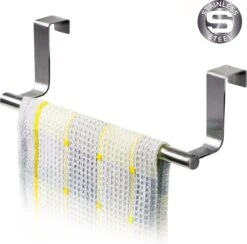 Tatkraft HORIZON - RVS Kastdeur Handdoekrek - Keukenkast Deur Handdoek/Vaatdoek Houder Rek Stang Hanger - Towel Rack Kast Deurhanger Deurhaak Keuken - 23CM - Set Van 2 Stuks 13 Tatkraft HORIZON - RVS Kastdeur Handdoekrek - Keukenkast Deur Handdoek/Vaatdoek Houder Rek Stang Hanger - Towel Rack Kast Deurhanger Deurhaak Keuken - 23CM - Set Van 2 Stuks -Thuisopslag 1200x1185 14