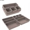 Lade Organizer | Organizer Set Van 8 Bakken - Bestekbak Ladeverdeler Ladebak Organiser Lade Inzet Bak Opbergbak Houder Verdeling | Lade Verdeler Voor Keuken En Bureau | Badkamer | Lade Bakjes | Make Up Organizer | Bruin | Taupe -Thuisopslag 1200x1185 3