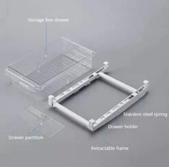 De Millennials- Transparante Koelkast Organizer 1 Paar (2 Stuks) - Extra Lade In Koelkast - Opbergdozen - Koelkast Bakjes - Doorzichtig Met Scheiding - Verstelbaar -Opbergboxen -Stapelbaar - -Thuisopslag 1200x1187 1