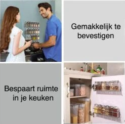Kruidenrek Ophangbaar Kruidenpotjes Wandrek Organizer Keuken Accessoires - Geschikt Voor Bijna Alle Kruidenpotjes -Thuisopslag 1200x1188 2