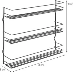 Tomado Metaltex - Pepito Kruidenrek - 3 Etages - Zwart - 36x8x31cm -Thuisopslag 1200x1188 3