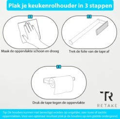 Keukenrolhouder | Zilver | Zelfklevend | Rollenhouder | Hangend | Aluminium + Gratis Handdoekhaakje 10 Keukenrolhouder | Zilver | Zelfklevend | Rollenhouder | Hangend | Aluminium + Gratis Handdoekhaakje -Thuisopslag 1200x1188 7