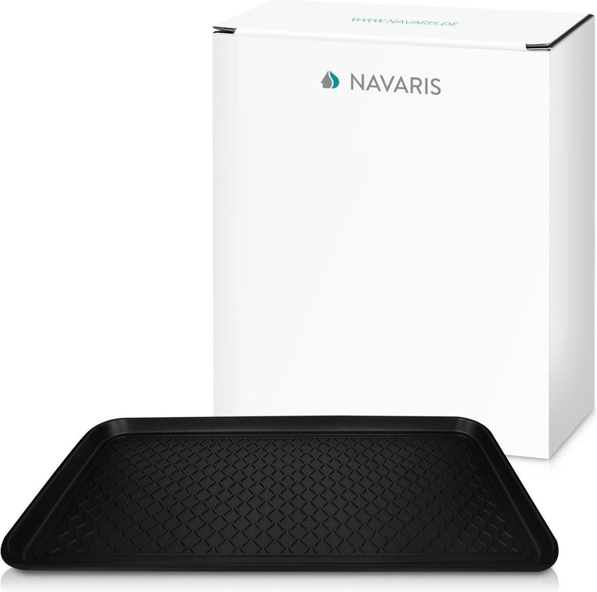 Navaris Lekbak Voor Schoenen XL - Afdruipmat Voor 5 Paar Schoenen Of Laarzen - 76 X 38 Cm - Zwart 6 Navaris Lekbak Voor Schoenen XL - Afdruipmat Voor 5 Paar Schoenen Of Laarzen - 76 X 38 Cm - Zwart - Afbeelding 4