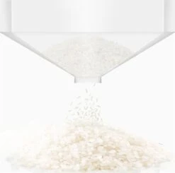 Merkloos TDR-Japans Rijst/Granen Container/Dispenser/ Opbergdoos - 6KG Inhoud - Wit -Thuisopslag 1200x1192 1