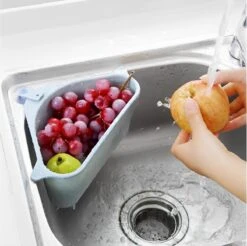 Excellent Houseware Gootsteenorganizer - Gootsteenbakje Met Zuignap - Blauw -Thuisopslag 1200x1196 13