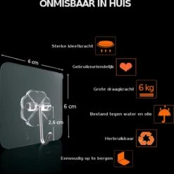 Zelfklevende Haken - 10 Stuks - Supersterk - Waterbestendig - Universeel Toepasbaar -Thuisopslag 1200x1196 16