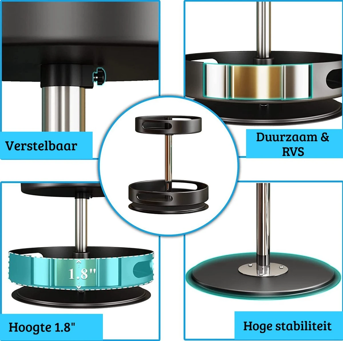 AlShiha® Organizer- Draaiplateau - 2 Laags(Zwart) - Keuken Organizers - Aanrecht Organiser - Draaischijf - Badkamer Organizer - Make Up Organizer - Kruidenrek - Kast Organizer - Keukenkast Organizer 9 AlShiha® Organizer- Draaiplateau - 2 Laags(Zwart) - Keuken Organizers - Aanrecht Organiser - Draaischijf - Badkamer Organizer - Make Up Organizer - Kruidenrek - Kast Organizer - Keukenkast Organizer - Afbeelding 7