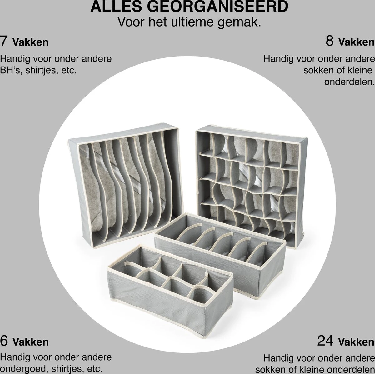 Merkloos 4-delige Ondergoed Organizer Kledingkast - Ladeverdeler - Multifunctionele Lade Bakjes - Opvouwbare Verdeler - Opbergsysteem Met Vakken - Kleding Organizer 8 Merkloos 4-delige Ondergoed Organizer Kledingkast - Ladeverdeler - Multifunctionele Lade Bakjes - Opvouwbare Verdeler - Opbergsysteem Met Vakken - Kleding Organizer - Afbeelding 6