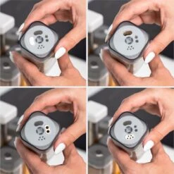 Coninx Kruidenrek Staand - Draaiend Kruidenrek Met Glazen Potjes - Kruidencarrousel Draaibaar - 8 Kruidenpotjes - Wit / RVS -Thuisopslag 1200x1199 1