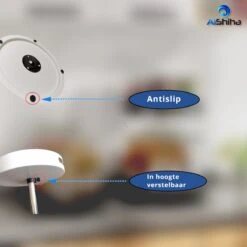 AlShiha® Organizer - Draaiplateau - 2 Laags Wit- Aanrecht Organizer- Badkamer Organizer - Aanrecht Organiser - Opbergrek - Make Up Organizer - Kruidenrek - Kast Organizer - Kruidenrek - Keukenkast - Keuken Organizers -Thuisopslag 1200x1199 16