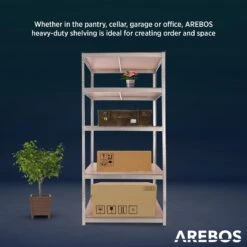 AREBOS Stellingkast - Opbergrek - 5 Planken - 875 Kg Draagkracht - 90x60x200 Cm - Metaal/MDF - Te Gebruiken Als Werkbank 22 AREBOS Stellingkast - Opbergrek - 5 Planken - 875 Kg Draagkracht - 90x60x200 Cm - Metaal/MDF - Te Gebruiken Als Werkbank -Thuisopslag 1200x1199 21