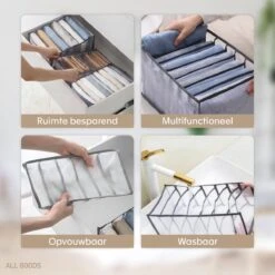 Kledingbroeken Organizer Set Van 6 - Jeans Lade Organizer Opbergbox Kast Kledingkast- Ondergoed Sokken Organizer - Broekhanger -Thuisopslag 1200x1199 23