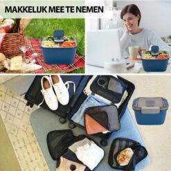 Consumerce® Luxe Meerlaagse Lunchbox Met Vakjes Roze – Lunchbox Volwassenen – Japanse Bento Box – Lunchbox Kinderen – Salade To Go – Brooddoos Volwassenen – Broodtrommel – Lunchtrommel – Salade Lunchbox – Saladebox – Salade Box -Thuisopslag 1200x1199