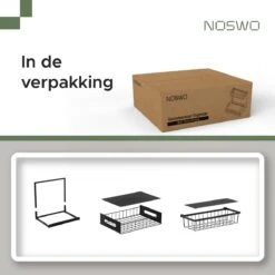 Noswo Gootsteenkast Organizer - Uitschuifbaar - Antislip - Keukenkast Organizer - Keuken Organizers - Organizer - Gootsteenrek - Keukenlade -Thuisopslag 1200x1200 1005
