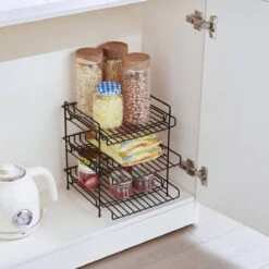 ACAZA Keukenrek - Kruiden Rek - Aanrecht Organizer Met 3 Niveaus - Onder De Gootsteen Organizer - 30x26x30cm - Zwart 10 ACAZA Keukenrek - Kruiden Rek - Aanrecht Organizer Met 3 Niveaus - Onder De Gootsteen Organizer - 30x26x30cm - Zwart -Thuisopslag 1200x1200 1045