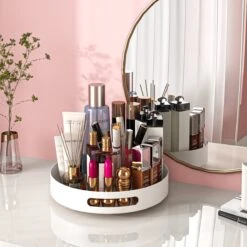 AlShiha® Organizer - Draaiplateau - Wit - Aanrecht Organizer- Badkamer Organizer - Aanrecht Organiser - Opbergrek - Make Up Organizer - Kruidenrek - Kast Organizer - Kruidenrek - Keukenkast - Keuken Organizers -Thuisopslag 1200x1200 1070