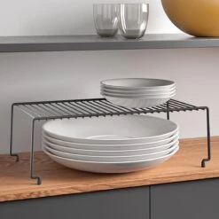 Tomado Metaltex - Stabiele Stapelbare Opberger - Brooklyn - 47x23cm - Zwart - Anti-slip - Voor Borden, Schaaltjes En Kopjes - Sterk - Video -Thuisopslag 1200x1200 1095