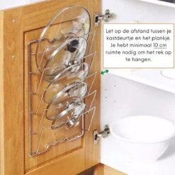 Janse Pannendekselhouder - Keukenkast Organizer - Pannenrek - Dekselhouder - Pannendeksel Organizer - Opbergrek - Pannendeksel Rek -Thuisopslag 1200x1200 1101