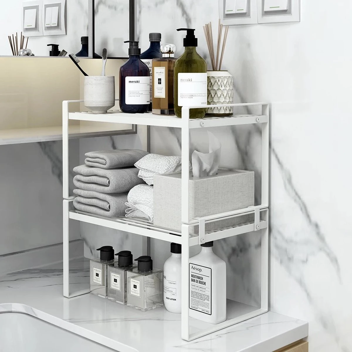 Keuken Organizers - Aanrecht Organiser - 23,8*40,3* 21 - Pannenrekken - Gootsteenkast Organizer - Bureau Organizer - Opbergrek - Kruidenrek - Kast Organizer - Badkamer Organizer 14 Keuken Organizers - Aanrecht Organiser - 23,8*40,3* 21 - Pannenrekken - Gootsteenkast Organizer - Bureau Organizer - Opbergrek - Kruidenrek - Kast Organizer - Badkamer Organizer - Afbeelding 12