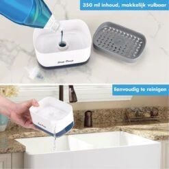 Zeeppomp - 2 In 1 - Sponshouder - Zeepdispenser - Afdruiprek - Inclusief Spons - Aanrecht - Keukenaccessoire - Gootsteen - Gadgets - Dreft -Thuisopslag 1200x1200 1127