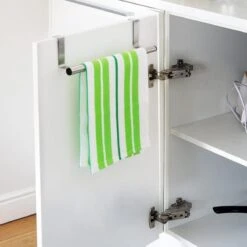 Tatkraft Spread - Verstelbaar RVS Kastdeur Handdoekrek - Keukenkast Deur Handdoek/Vaatdoek Houder Rek Stang Hanger - Towel Rack Kast Deurhanger Deurhaak Keuken - Uitschuifbaar In Lengte Van 25-40 CM -Thuisopslag 1200x1200 1131