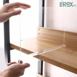 LIROX NL - Plank Verdeler - Plankverdeler - Kast Organizer - Kledingkast Organizer - Kast Verdeler Kleding - Plank Organizer - Boekenstandaard - Transparant