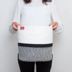 Fruits & Vikings Manden Set Van 2 - Zwart / Wit / Grijs - Kast Organizer - Wassorteerder - Kinderkamer / Badkamer / Speelgoed -Thuisopslag 1200x1200 1152