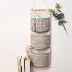 Merkloos Opbergzakken Linnen - Ruimtebesparend - 2 Stuks - Hangende Opberger - Textiel - 64x25cm -Thuisopslag 1200x1200 1171