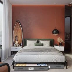 Merkloos Bed Organizer - 3 Stuks - Ruime Opbergzakken Voor Kleding En Dekbedden - Grijs - Opbergtassen Voor Onder Je Bed -Thuisopslag 1200x1200 1186